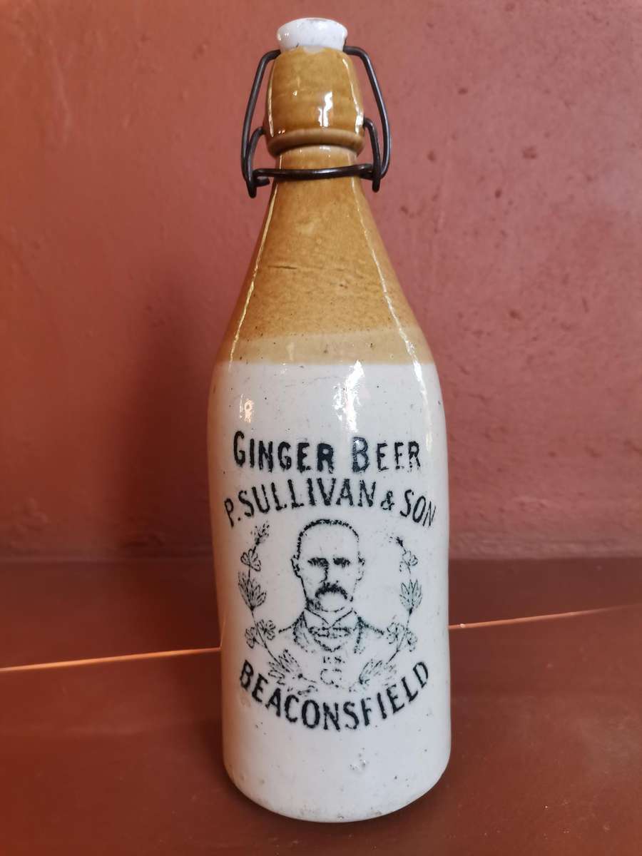 P. SULLIVAN  & SON BEACONSFIELD antique ginger beer bottle