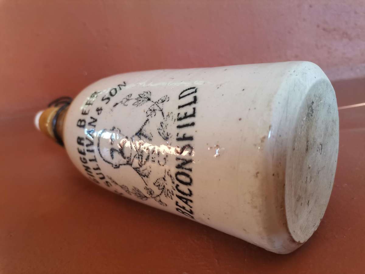 P. SULLIVAN  & SON BEACONSFIELD antique ginger beer bottle
