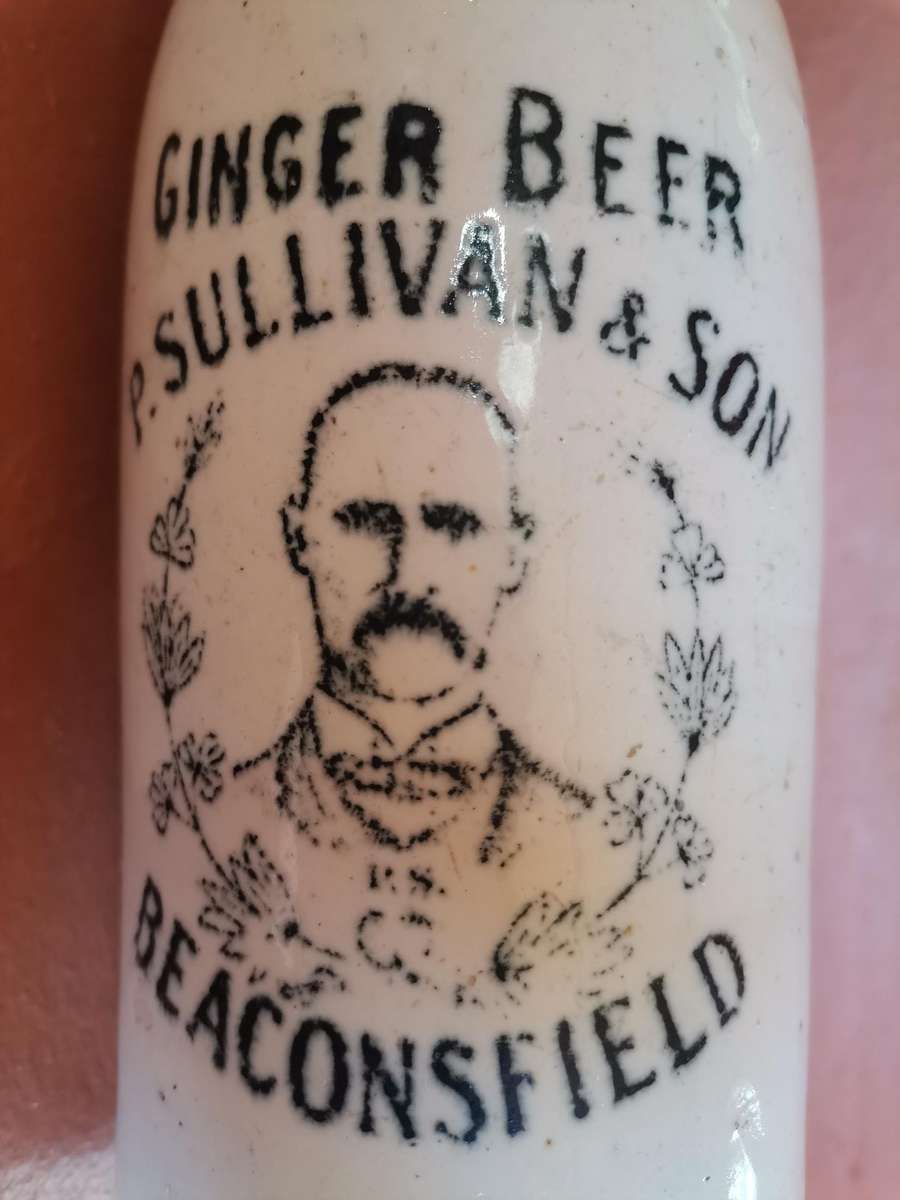 P. SULLIVAN  & SON BEACONSFIELD antique ginger beer bottle