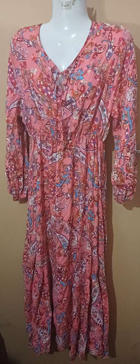 Ladies - Multicolored Dress - Make - Ala Moda - Size - M