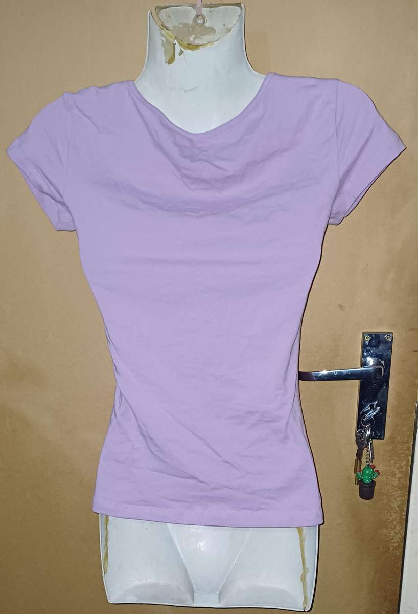 Ladies - Purple Top - Make - Woolworths Stretch Tee - Size - 8