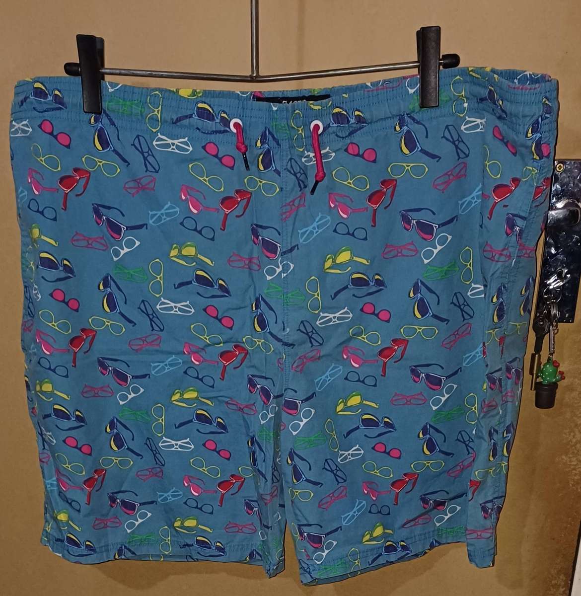 Mens - Multicolored Shorts - Make - Elastic - Size -38