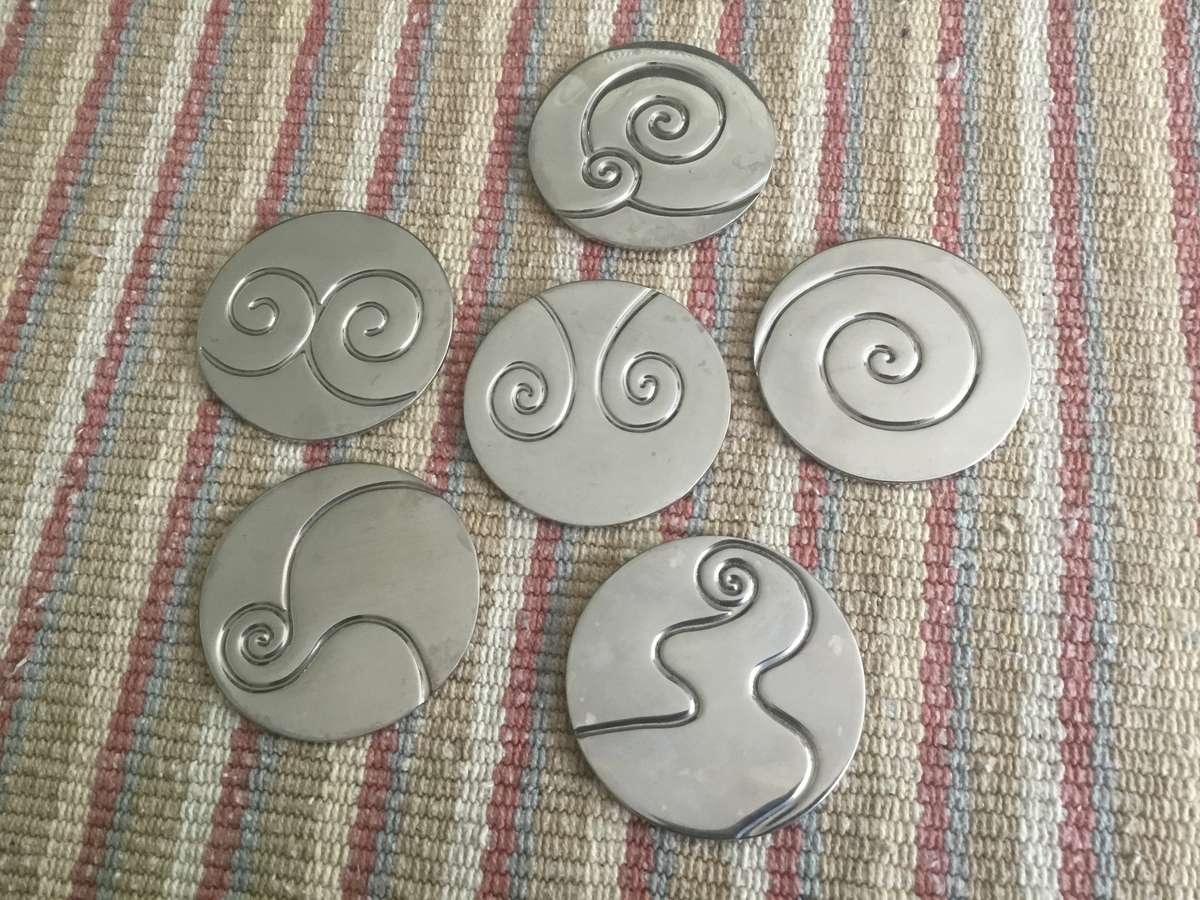 Carroll Boyes round stainless steel coasters (set of 6)