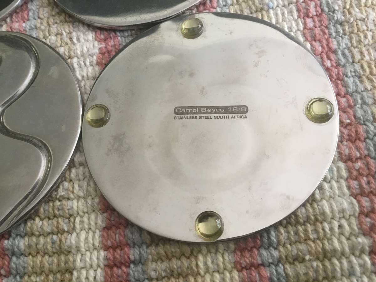 Carroll Boyes round stainless steel coasters (set of 6)