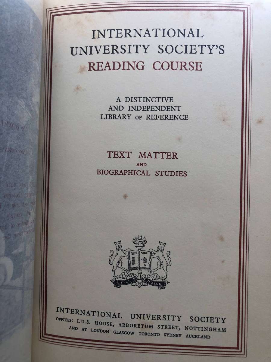 International University Societys Reading Course (8 Volumes plus Question Brochures)