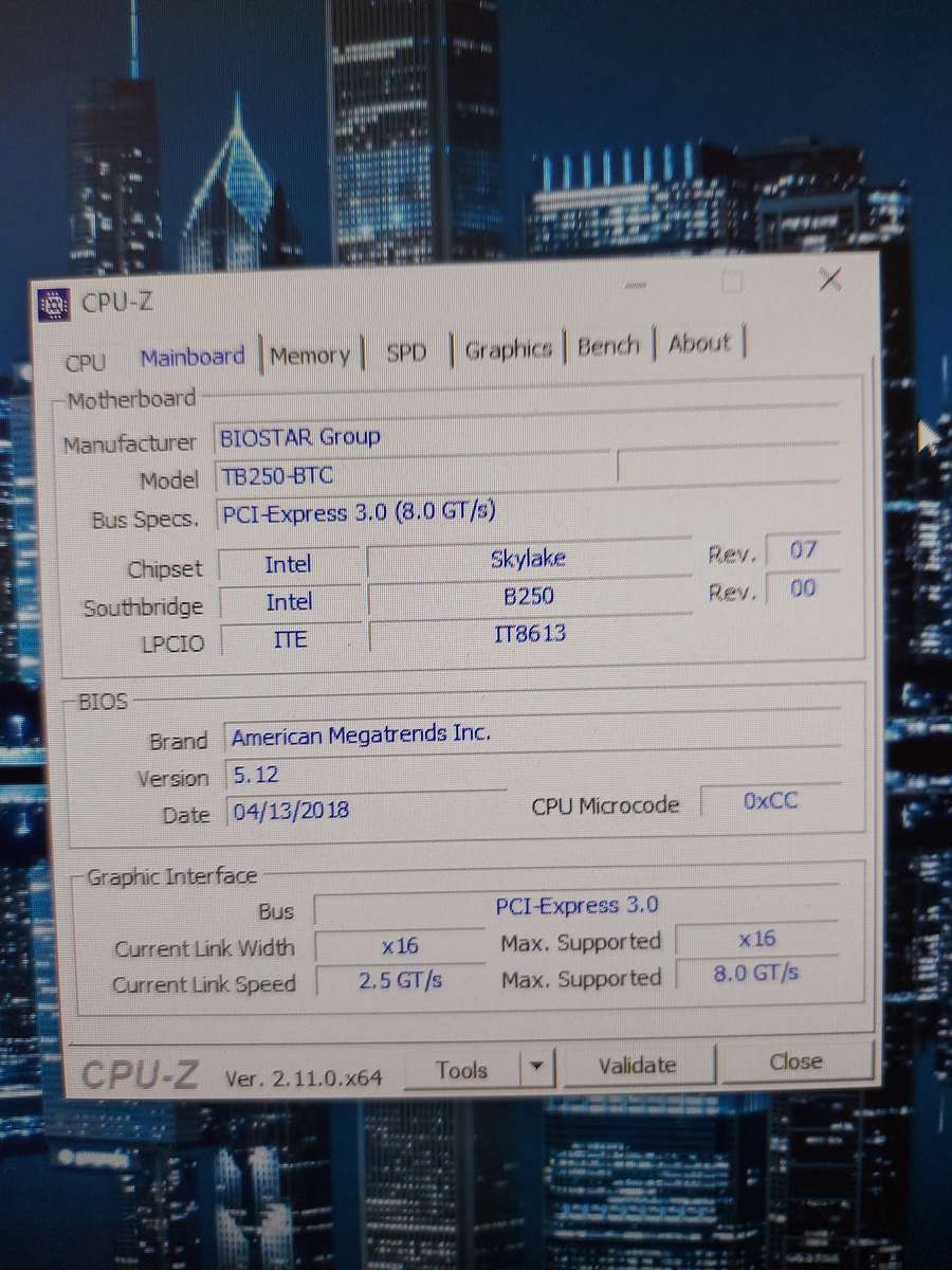 Biostar TB250-BTC (6th-7th gen) motherboard