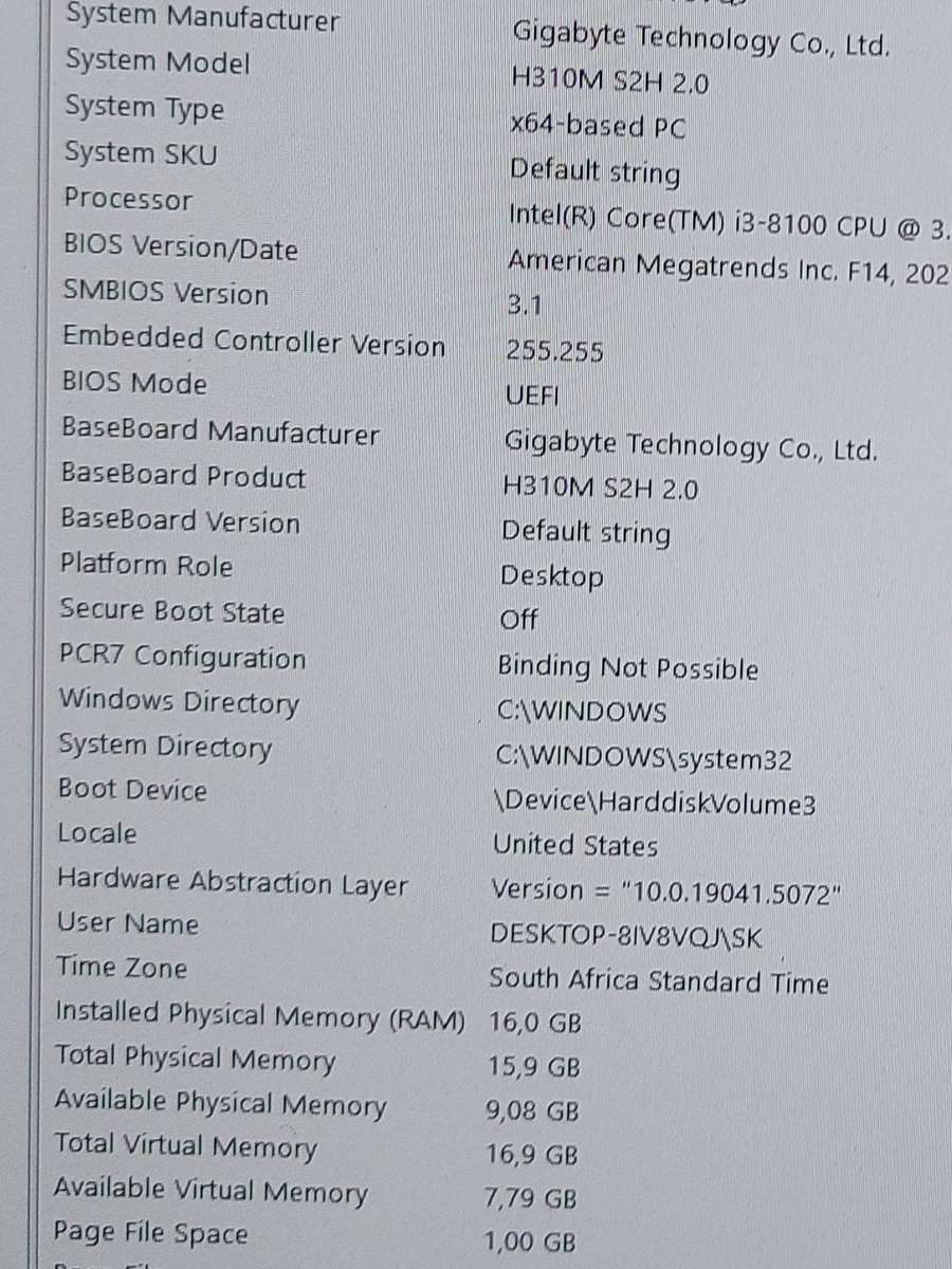 i3 8th gen + Motherboard + 16gb Ram **Bargain**