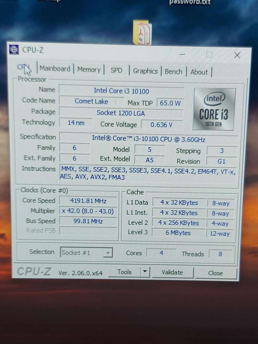 i3 10th Gen + motherboard + Ram **Bargain**