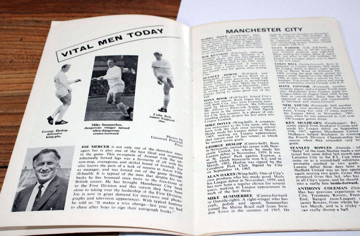 1967 Match Programme Fulham vs Manchester City