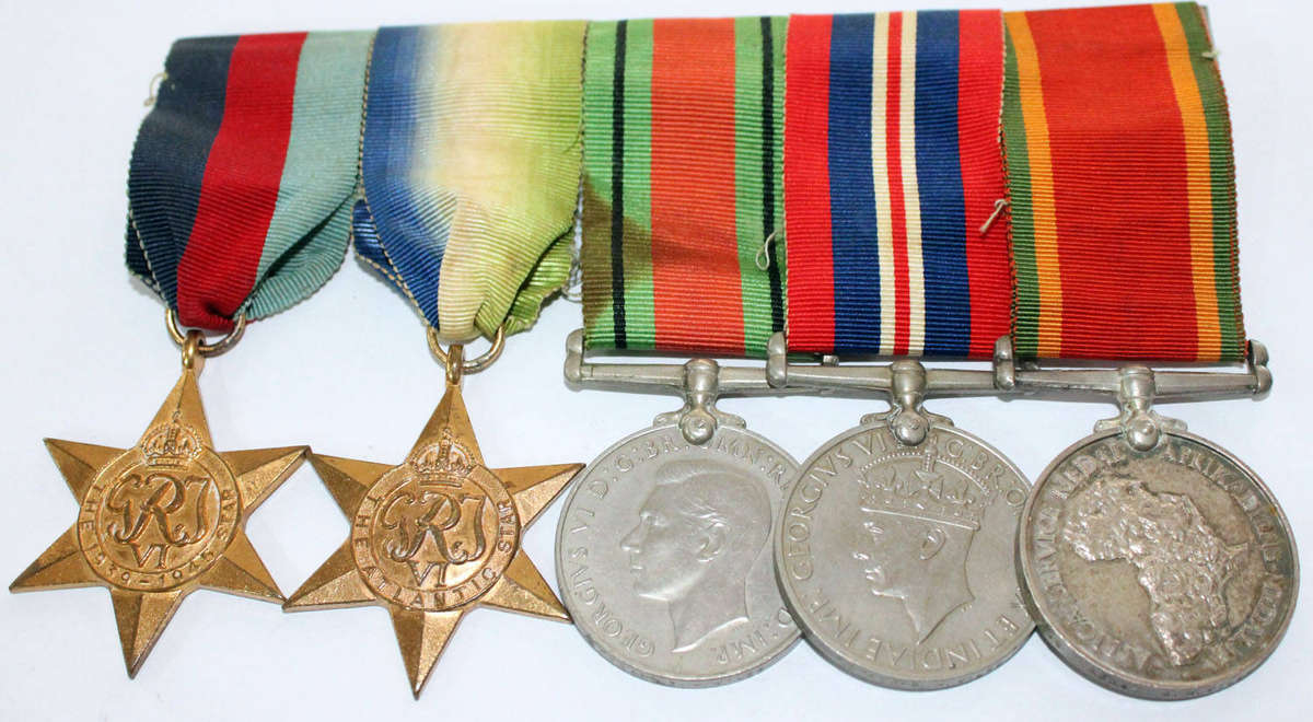 WW2 SA Naval Group with Atlantic Star