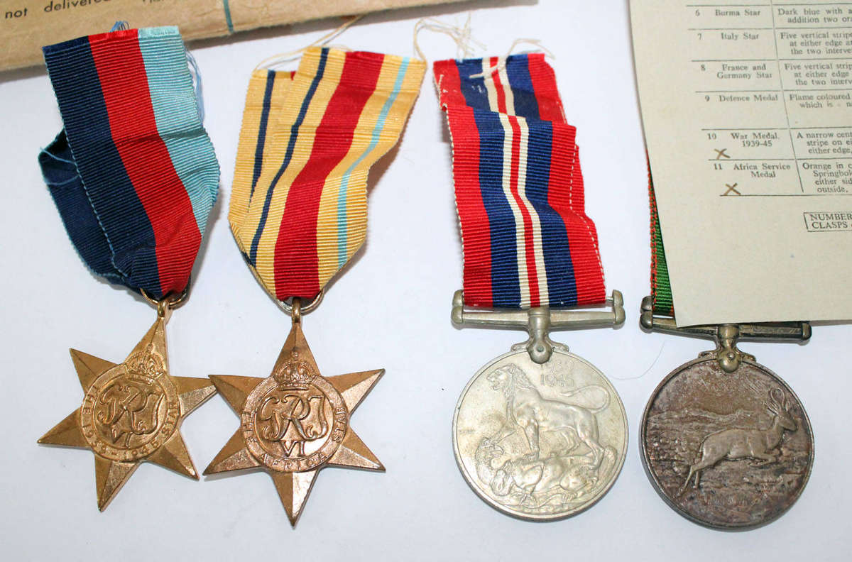 WW2 SA Group with original Envelope