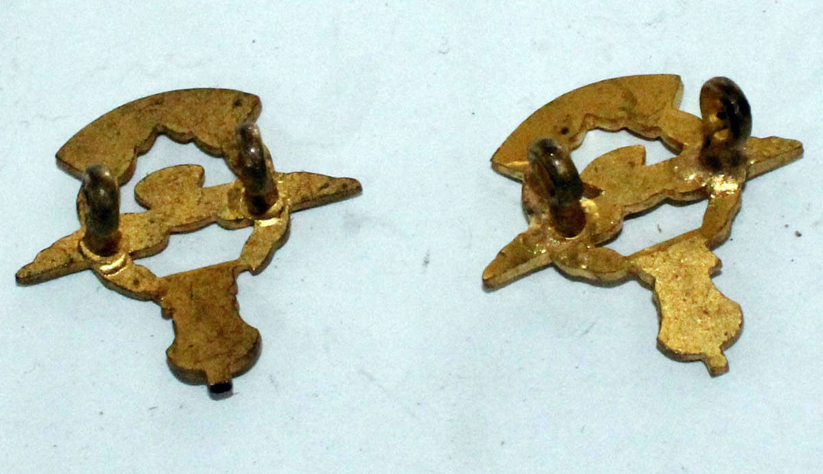 WW2 Rhodesian Air Force Mess dress collar badges