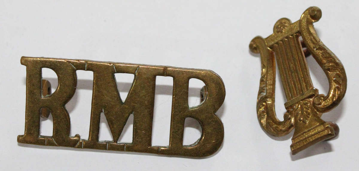2x Royal Marine badge badges