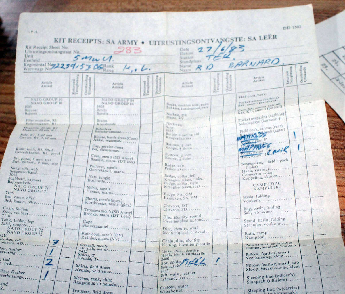 SADF Document lot