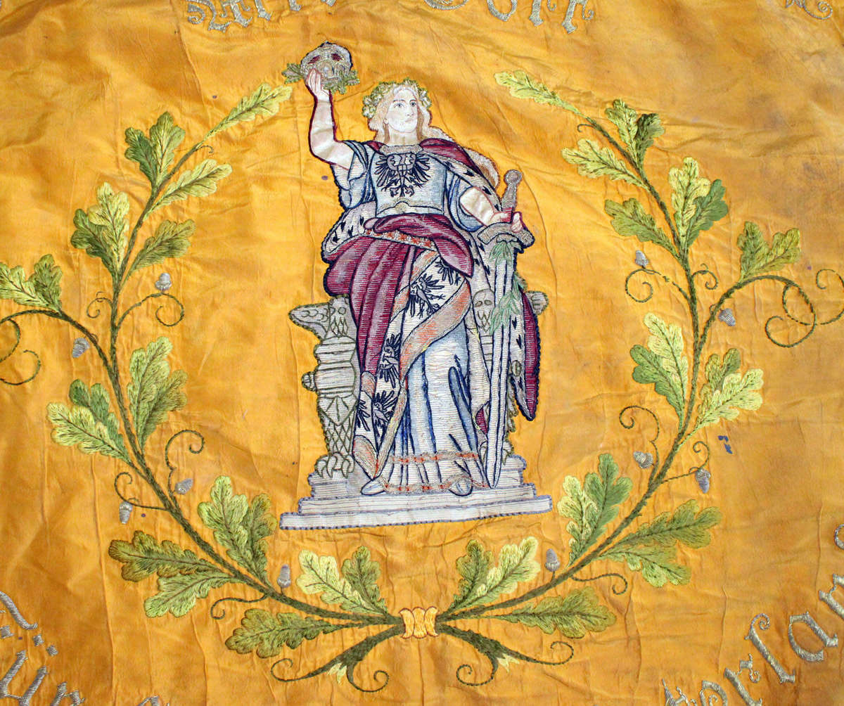 Large Pre WW1 German Veteran's club banner (damaged)