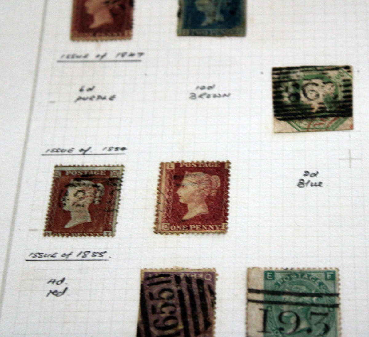 British Stamp collection going from 1840 to 1955 (including penny black)