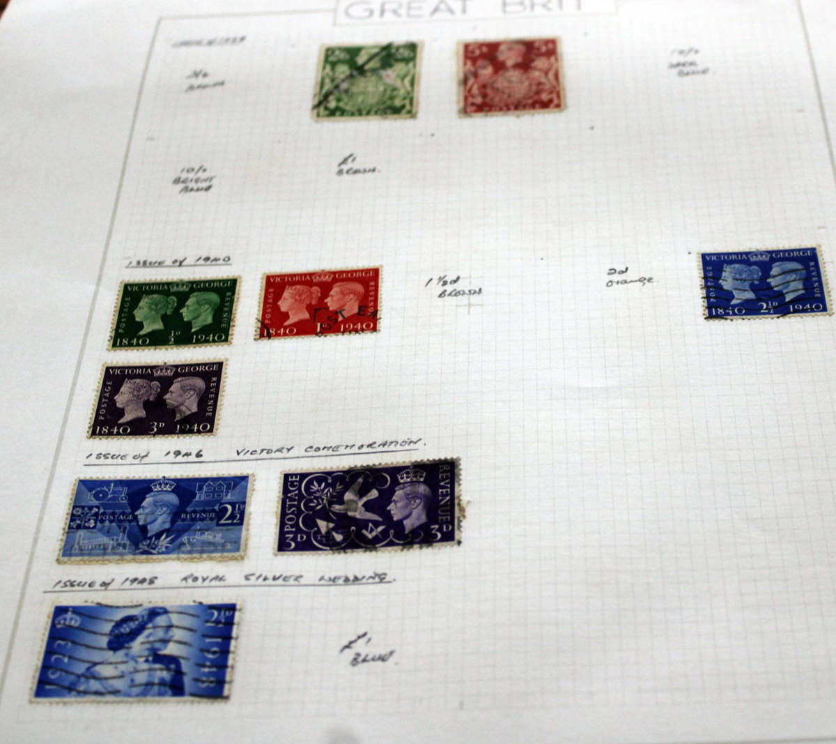 British Stamp collection going from 1840 to 1955 (including penny black)