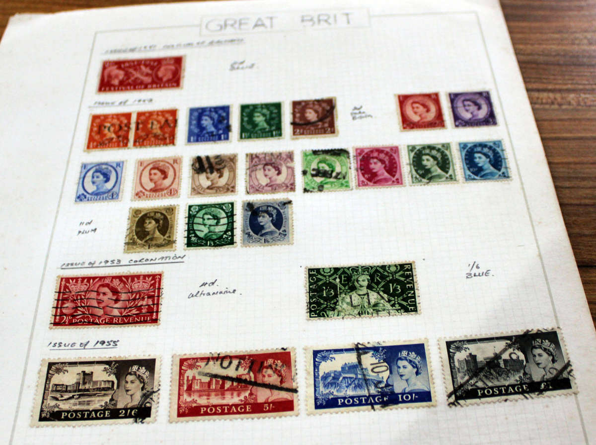 British Stamp collection going from 1840 to 1955 (including penny black)