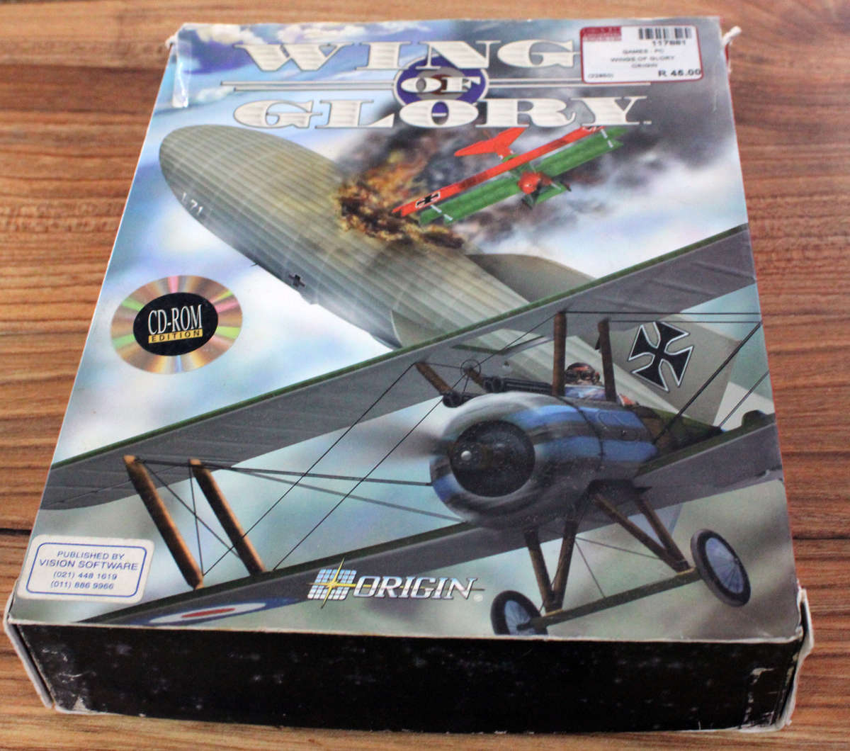 Vintage Big box PC game: Wings of Glory (CD)