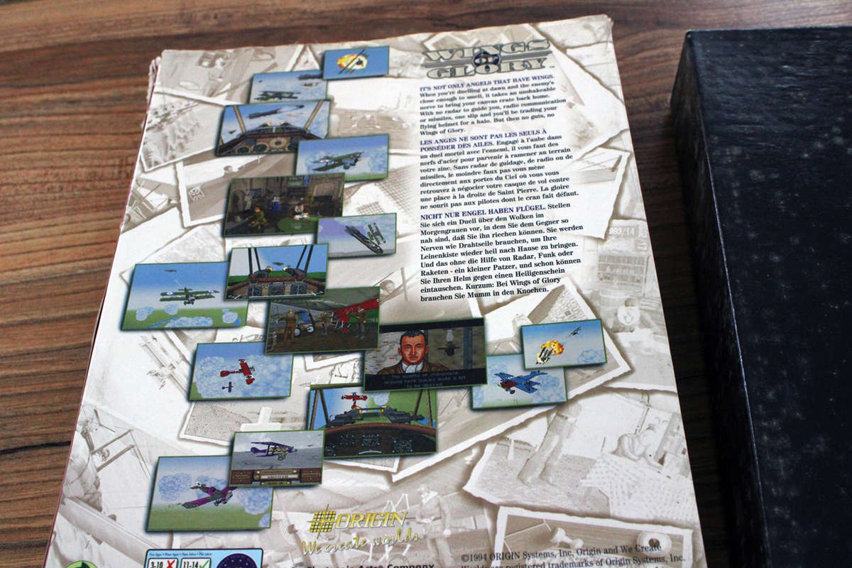 Vintage Big box PC game: Wings of Glory (CD)