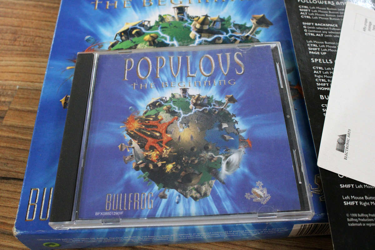 Vintage Big box PC game: Populous (CD)