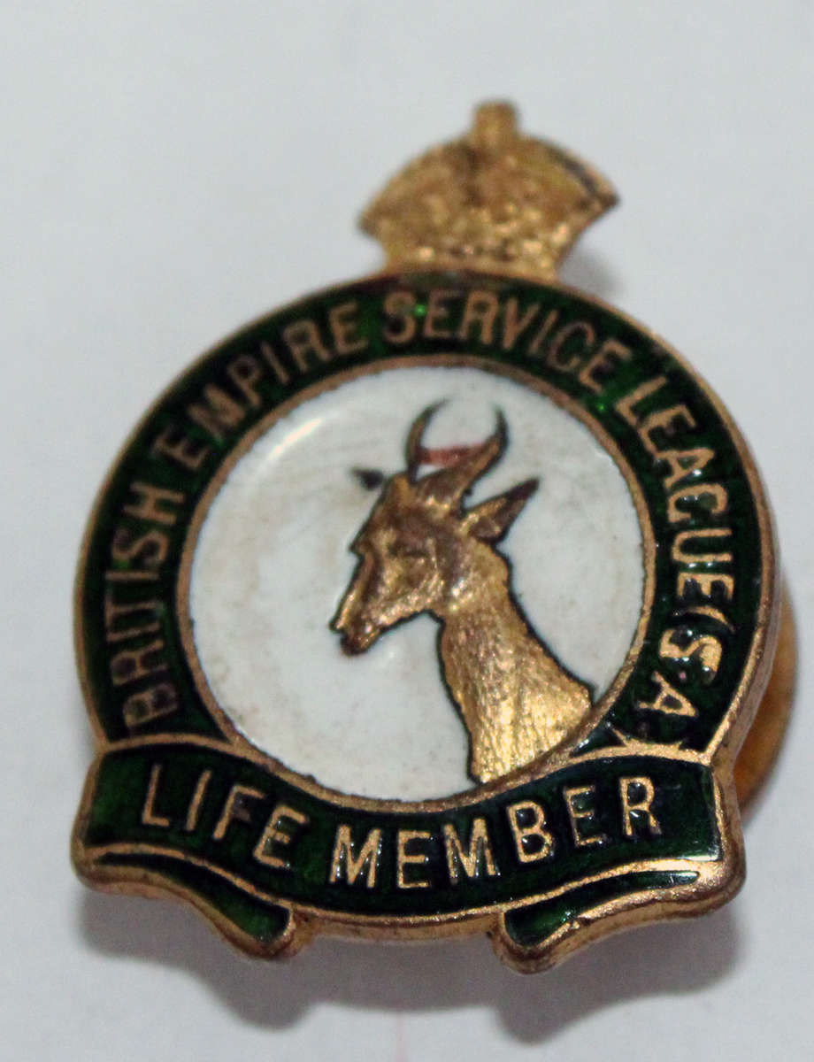 British Empire Service League numbered badge