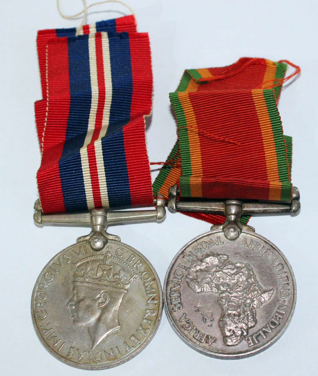 WW2 Medal pair -Voortrekkerhoogte HQ