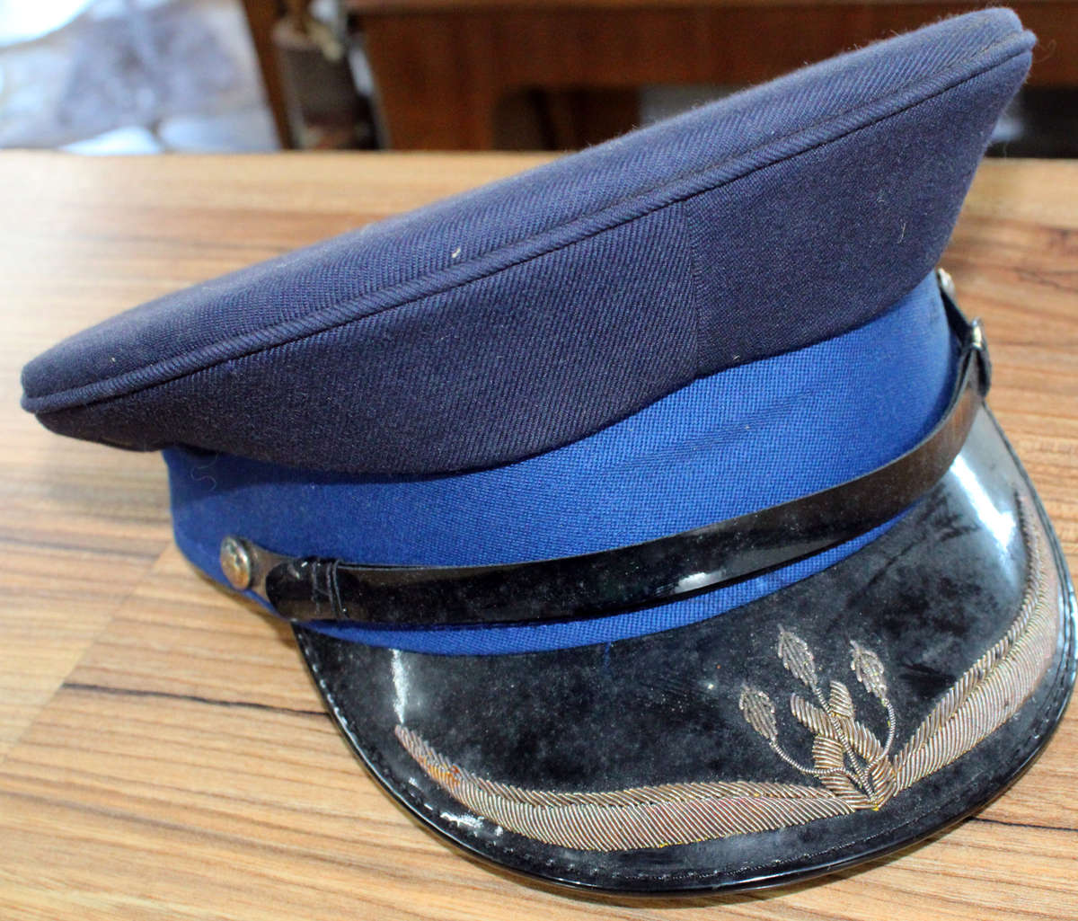 Police cap with no insignia
