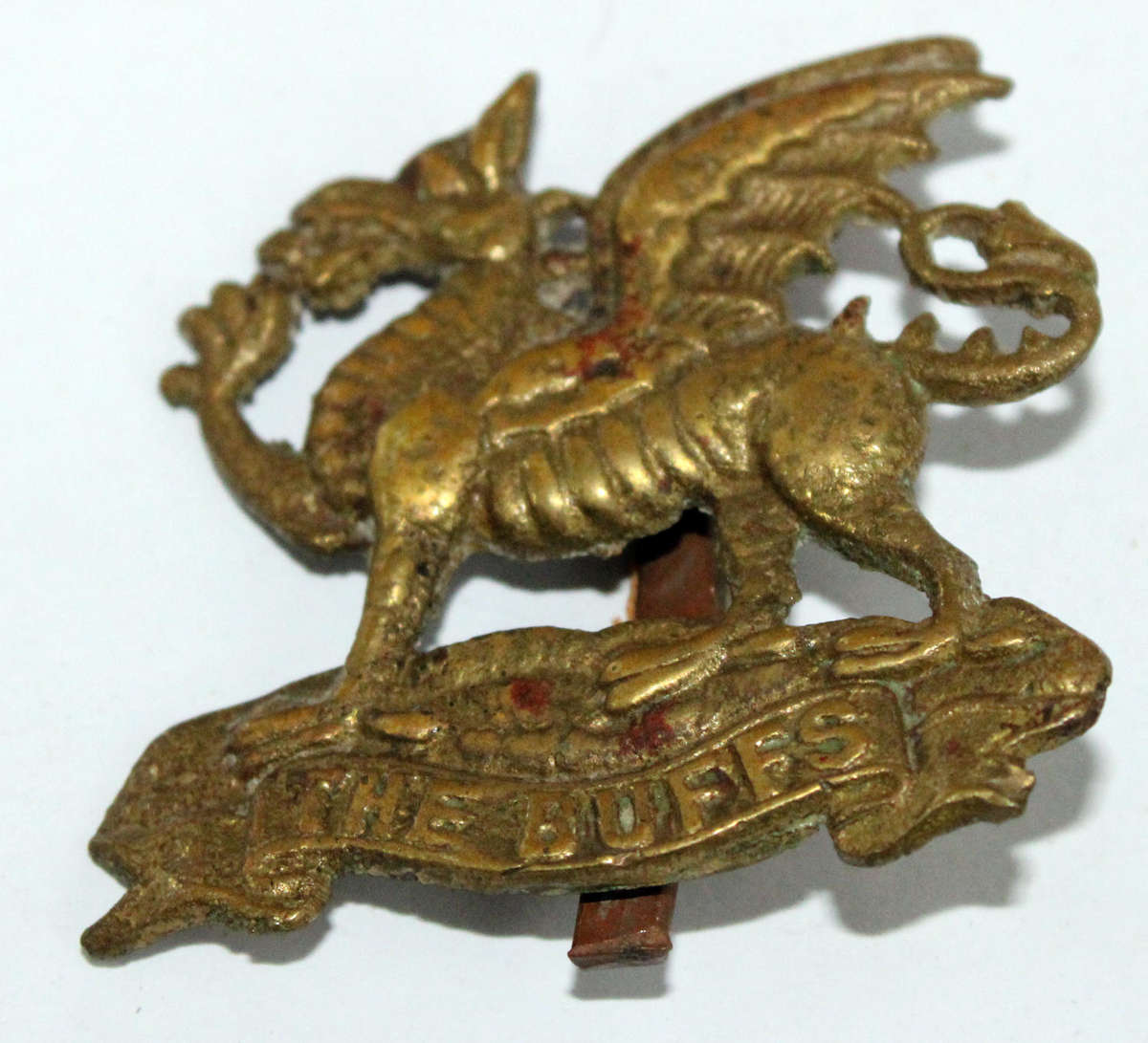Royal East Kent Regiment cap badge (damaged)