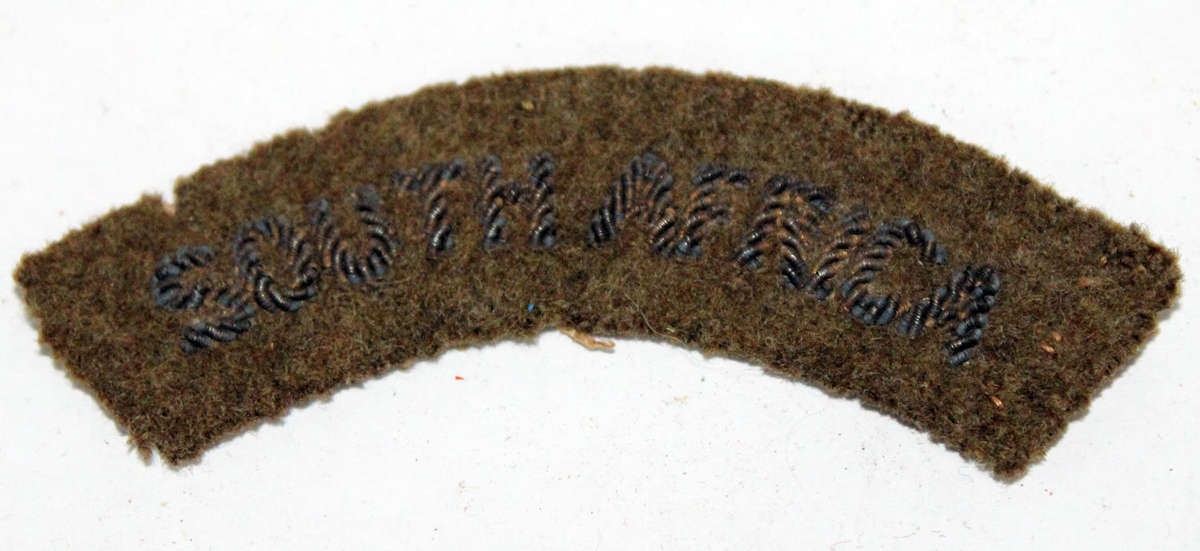 'South Africa' WW2 cloth title