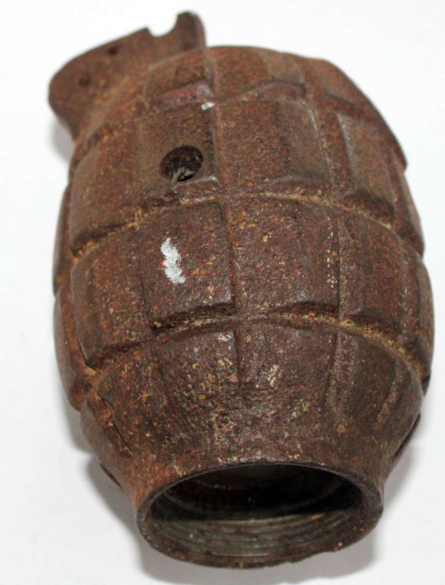 Inert Mills hand grenade.