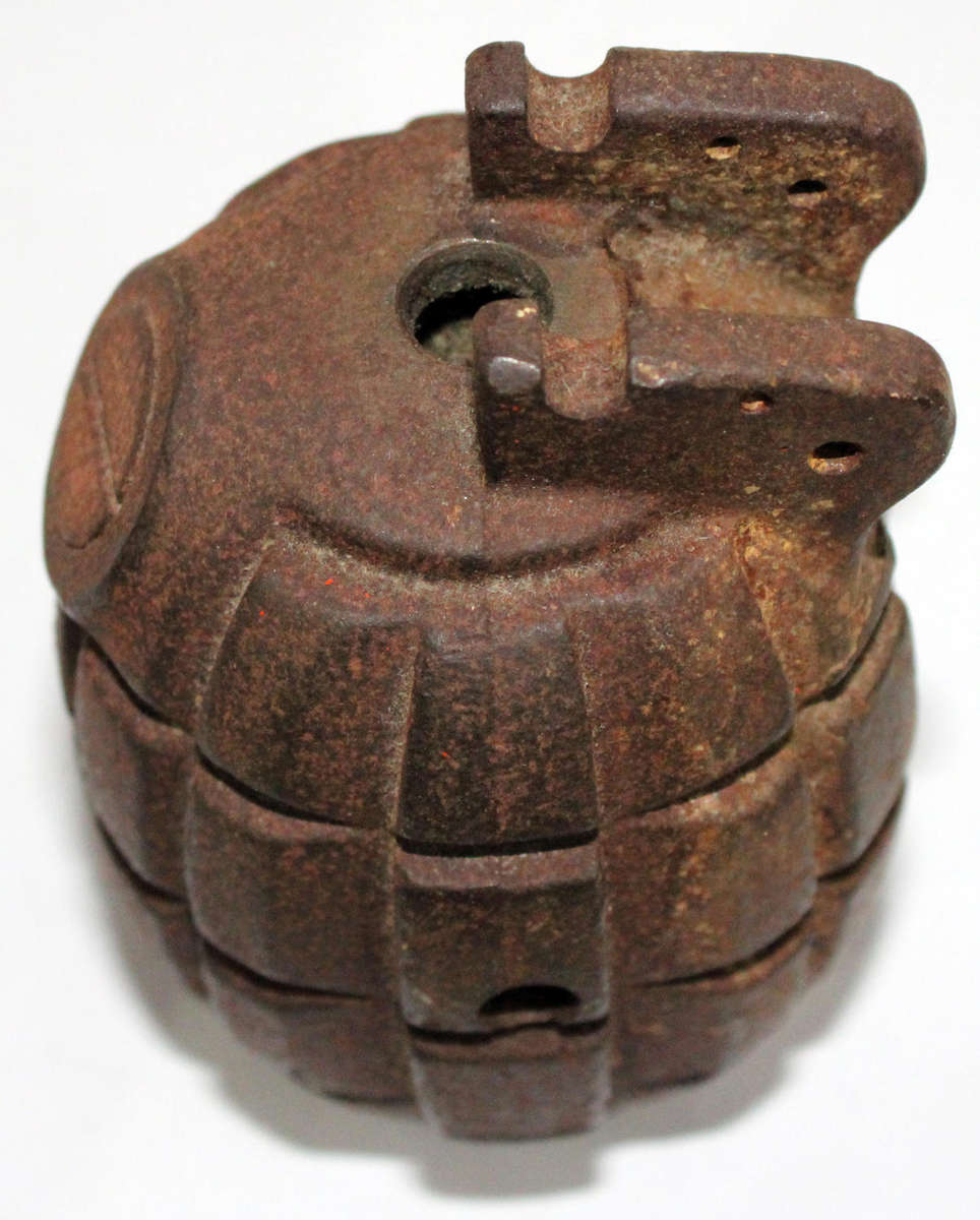 Inert Mills hand grenade.