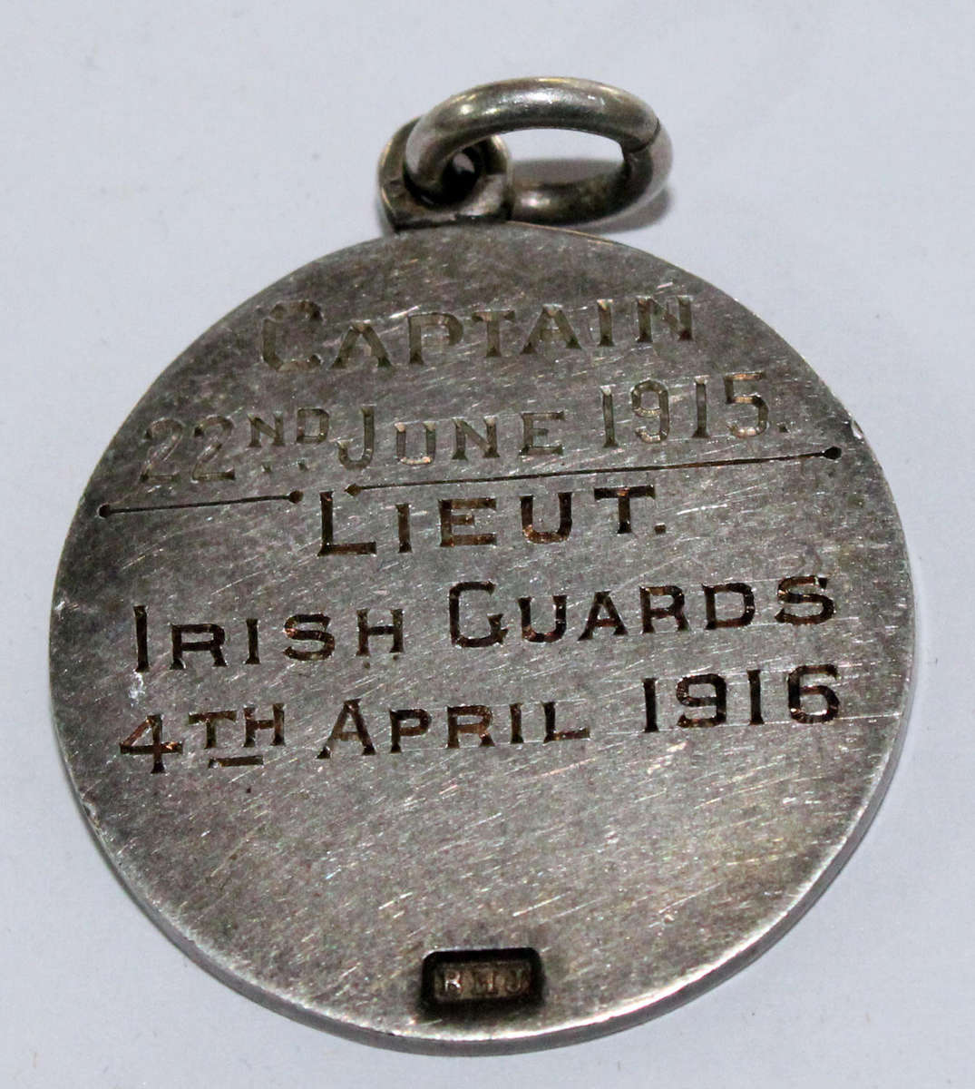 WW1 Silver ID disk named to well known officer