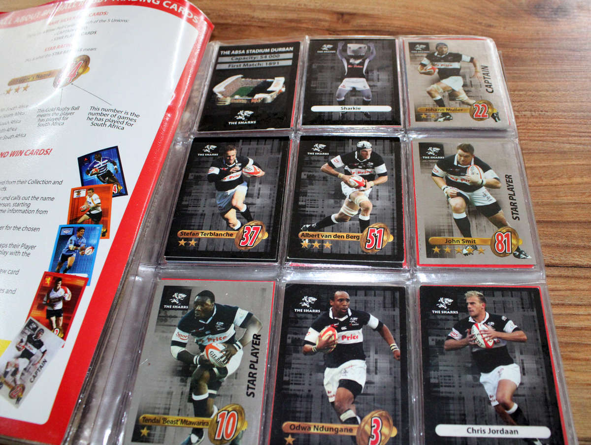 Big Ball Rugby cards album with over 100 cards