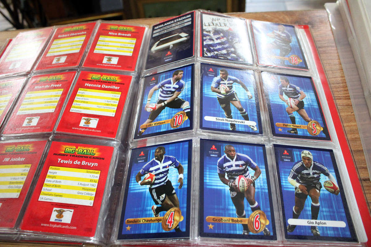 Big Ball Rugby cards album with over 100 cards
