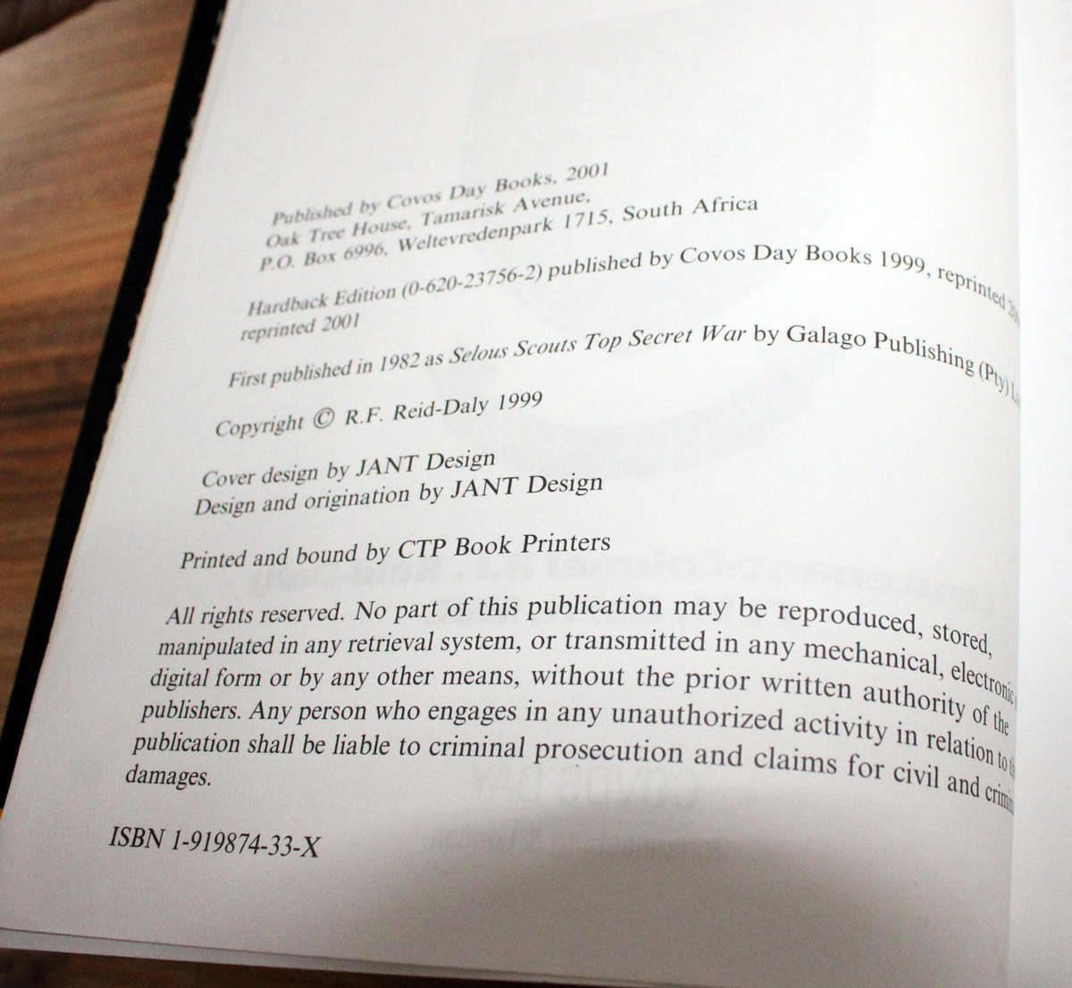 Pamwe Chete by Lt. Col. Ron Reid Daily