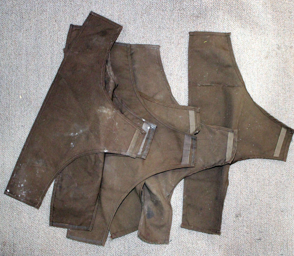 Printed SADF brassards going from Lance corporal to WO1