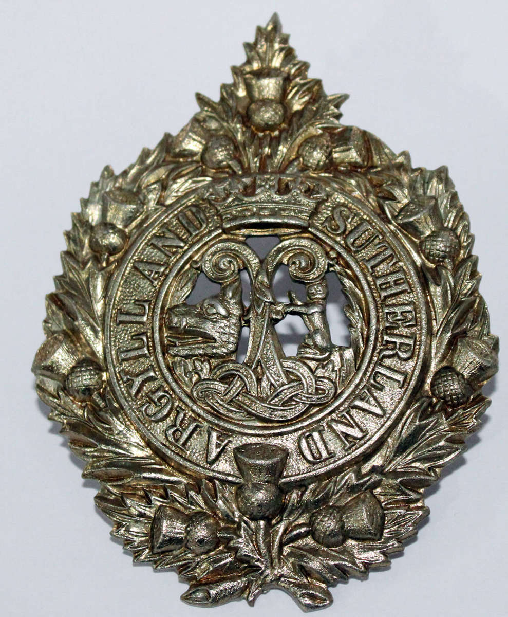 Argyll and Sutherland Highlanders glengarry badge