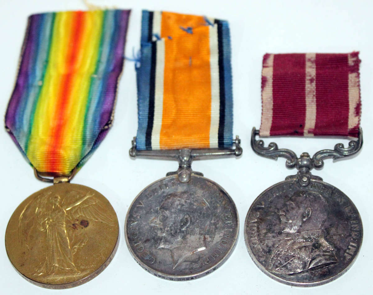 WW1 group with Meritorious Service Medal