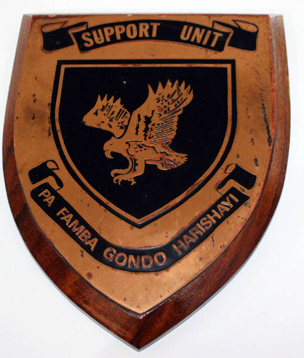 Original Rhodesian plaque -BSAP Support Unit