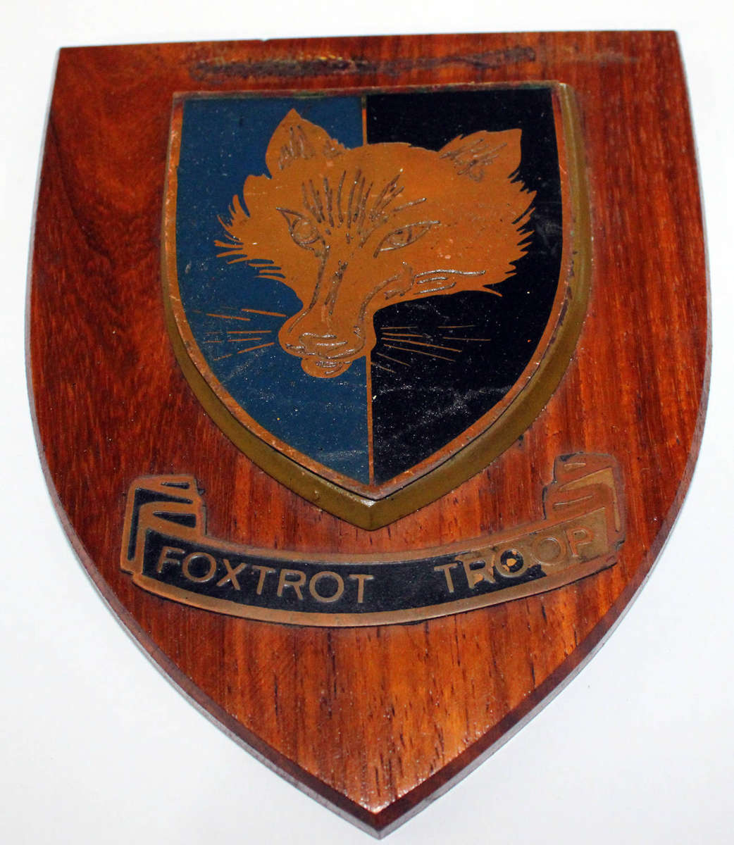 Original Rhodesian plaque -BSAP Support Unit Foxtrot Troop