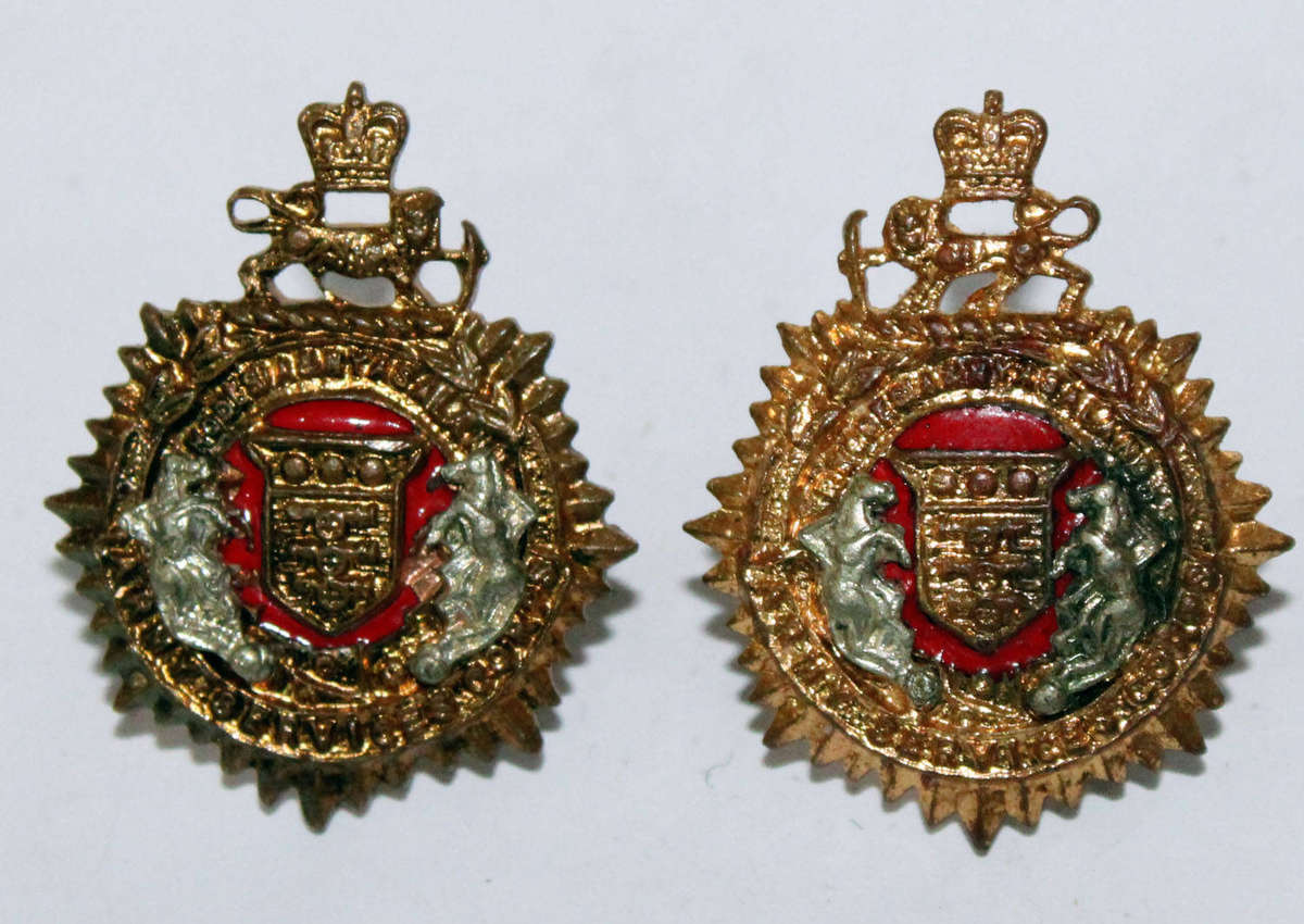 Rhodesia and Nyasaland Army Service corps facing collars