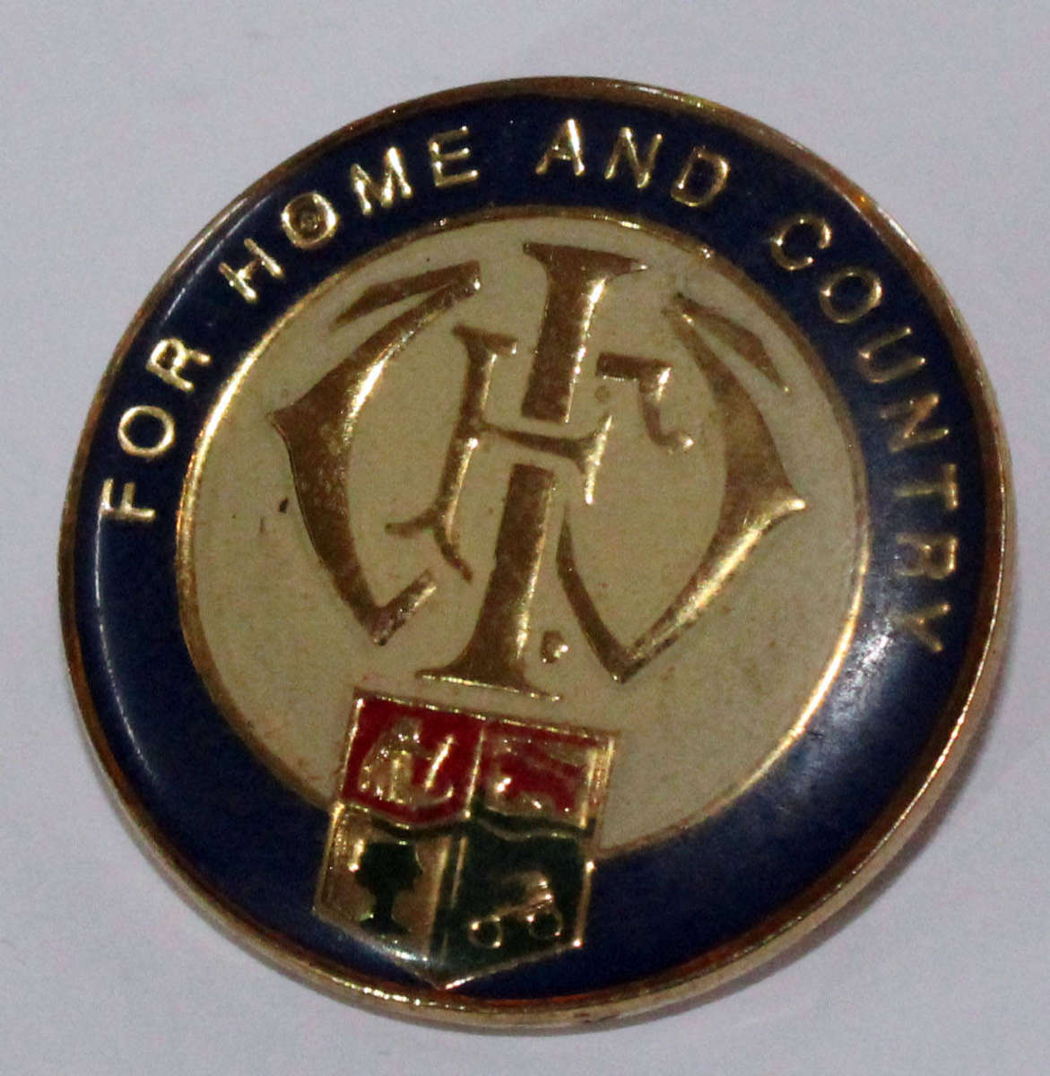 For Home and Country badge