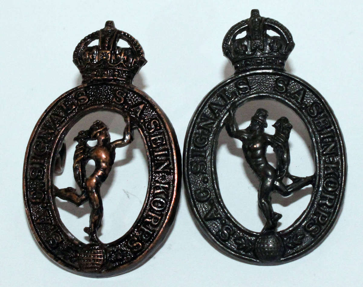 WW2 SA Signals collar pair