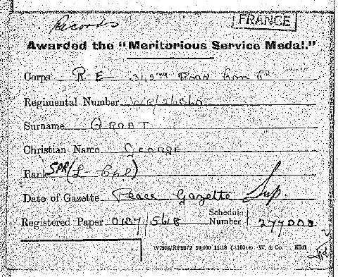 WW1 group with Meritorious Service Medal