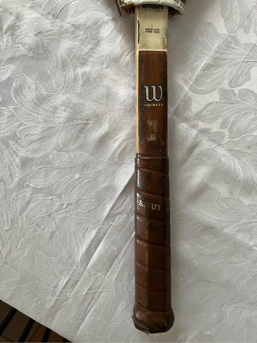 Vintage Chris Evert Autographed Wooden Tennis Racket