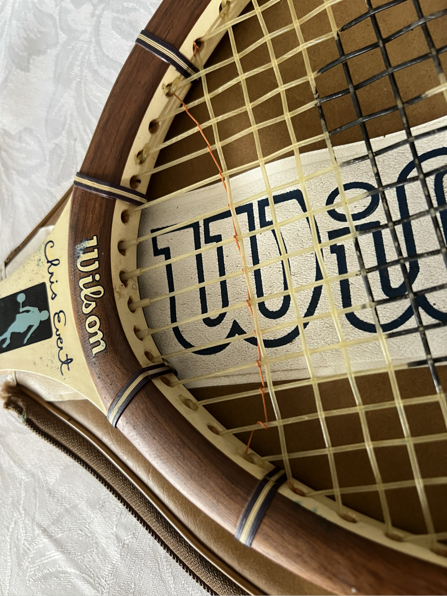 Vintage Chris Evert Autographed Wooden Tennis Racket