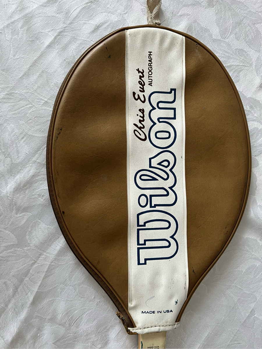 Vintage Chris Evert Autographed Wooden Tennis Racket
