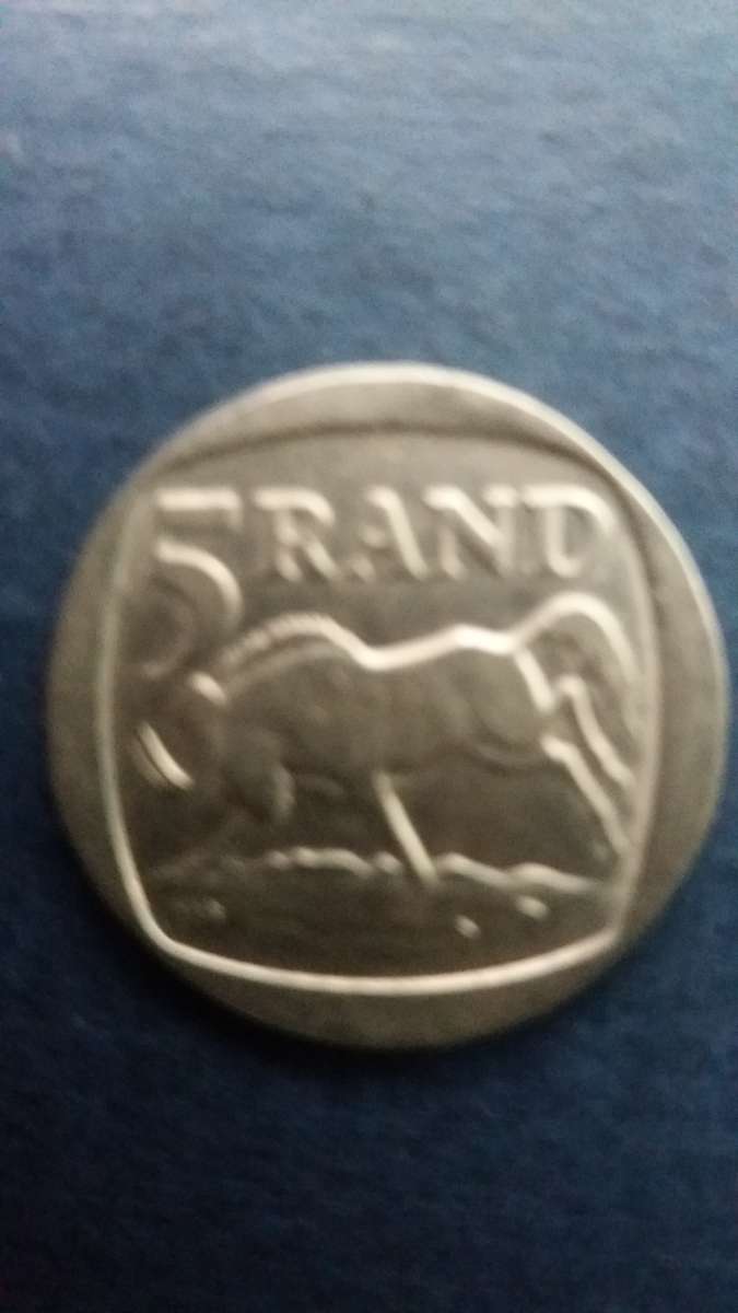 South Africa 1994 R5 includes Inauguration and Wildebeest * 2 x coins*