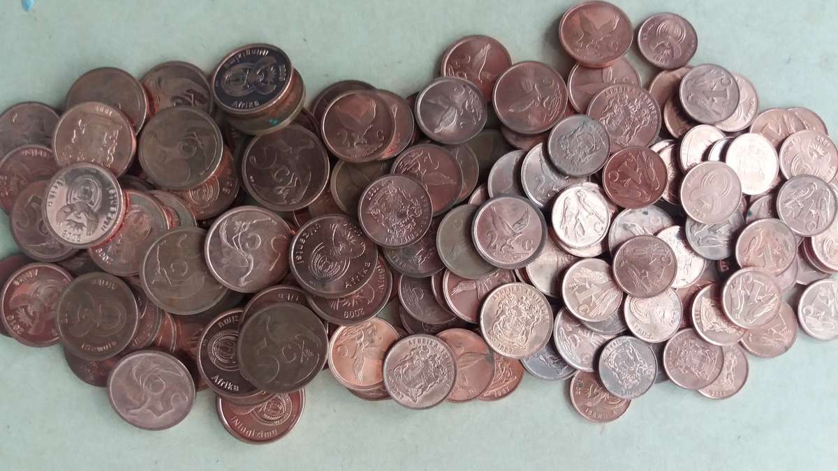 South Africa lot of 3rd Decimal series * 50 x 1c , 50 x 2c & 50 x 5c*